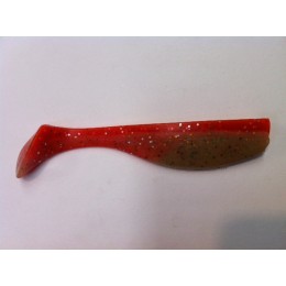 CHOMP EDGE SOFTBAIT, PINK/WHITE, 4" (100mm), 9.1 GRAMS, 6P/BAG WITH SLOT FOR EASE OF FIXING JIG HOOK